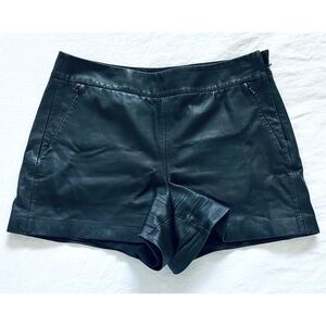 W by Worth Black Faux Leather High Waist Shorts
